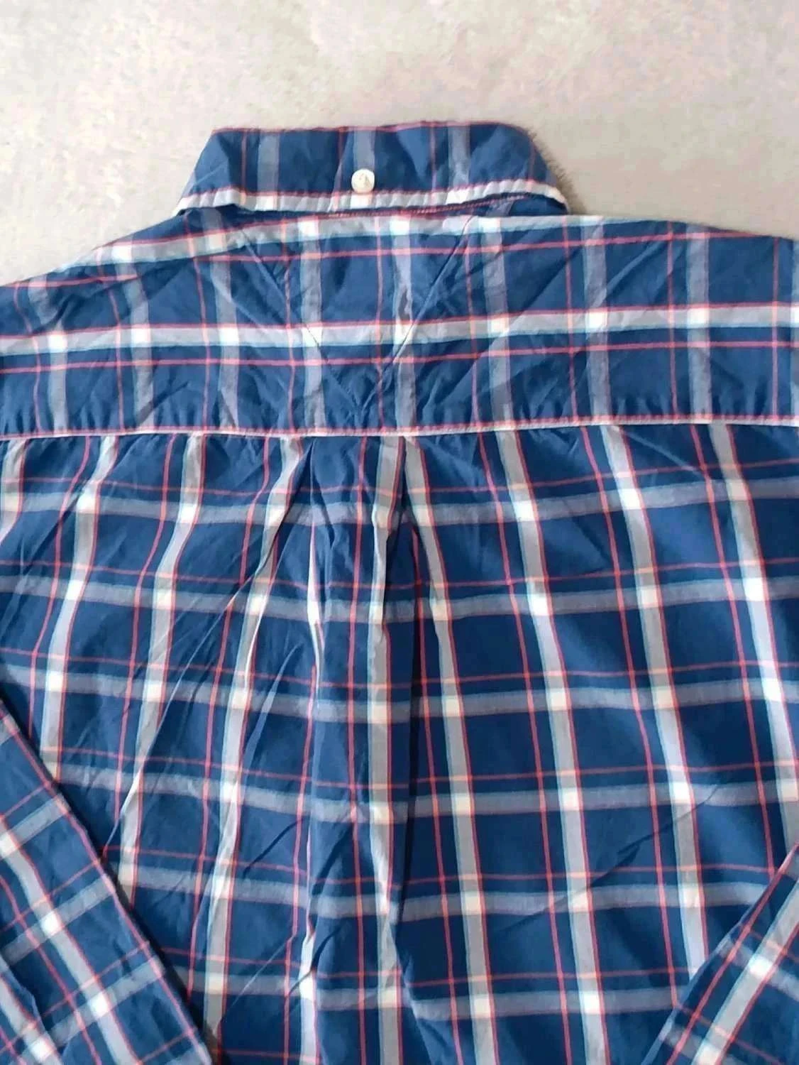 Shirt Tommy Hilfiger classic fit Marine blauw wit rood Vierkanten Maat S – photo 7